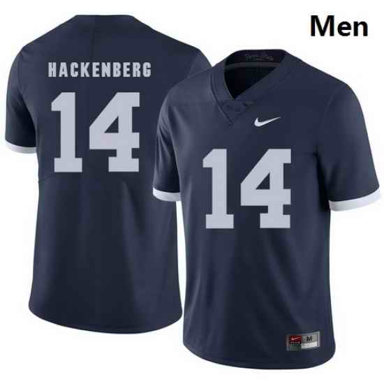 Men Penn State Nittany Lions 14 Christian Hackenberg Navy College Football Jersey II